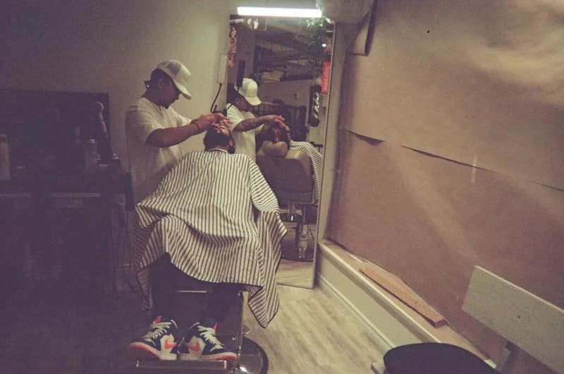 Nate Quintos cutting hair at Kontrast